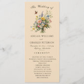 Boho Fleur sauvage Bouquet Mariage programme de cé (Devant)