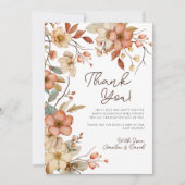 Boho Fleur sauvage Carte de remerciements de Baby  (Devant)