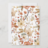 Boho Fleur sauvage Carte de remerciements de Baby  (Dos)