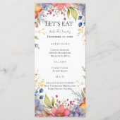 Boho fleur sauvage Chic Floral Wreath menu mariage (Devant)