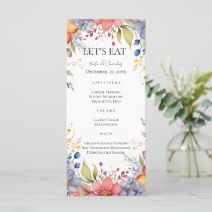Boho fleur sauvage Chic Floral Wreath menu mariage