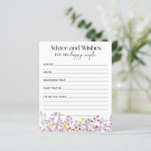 Boho Fleur sauvage Conseils et souhaits carte de d (Debout devant)