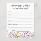 Boho Fleur sauvage Conseils et souhaits carte de d (Devant)