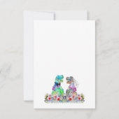 Boho Fleur sauvage Dinosaur Mariage Réponse (Dos)