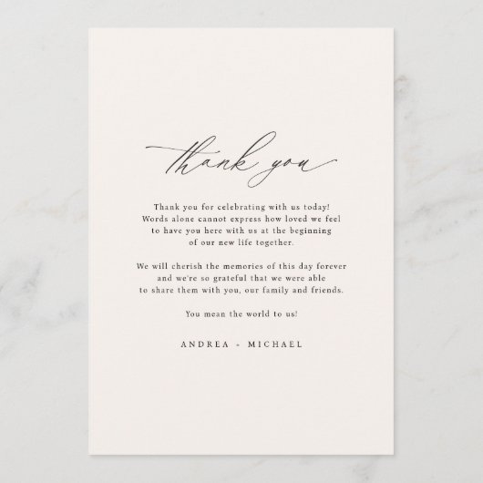 Boho Fleur sauvage Elegant Menus Mariage de automn (Dos)