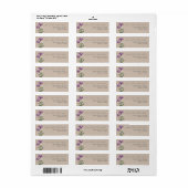 Boho Fleur sauvage Étiquette de adresse beige (Feuille entière)
