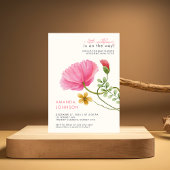 Boho Fleur sauvage Floral Baby shower Invitation