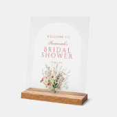 Boho Fleur sauvage Floral Fête des mariées Bienven (Angle)