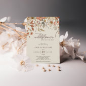 Boho Fleur sauvage Floral Ivory Invitation