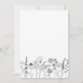 Boho Fleur sauvage Invitation Baby shower aquarell (Dos)