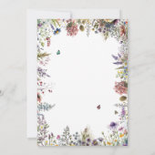 Boho Fleur sauvage Jardin Blanc Faire-part de mari (Dos)