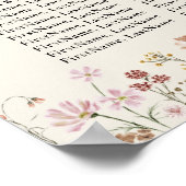 Boho Fleur sauvage Jardin Mariage Tableau de siège (Coin)