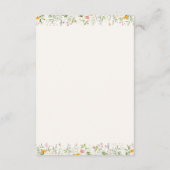 Boho Fleur sauvage Mariage Détails Carte de boîtie (Dos)