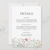 Boho Fleur sauvage Mariage Détails Carte de boîtie (Devant)