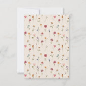 Boho Fleur sauvage Mariage Merci Cartes (Dos)