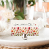 Boho Fleur sauvage Mariage Plat Place Cartes