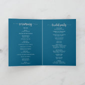 Boho Fleur sauvage Marine Programme de mariage pli (Intérieur)