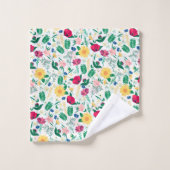 Boho Fleur sauvage Meadow Floral Design (Gant de toilette)