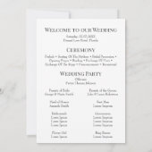 Boho Fleur sauvage Meadow Wedding Programme de mar (Dos)