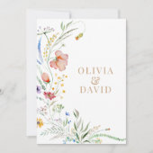 Boho Fleur sauvage Meadow Wedding Programme de mar (Devant)