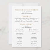 Boho Fleur sauvage Meadow Wedding Programme de mar (Dos)