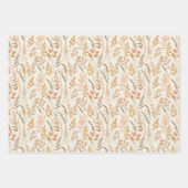 Boho Fleur sauvage Motif Élégant jeu de papier d'e (Devant)