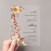 Boho Fleur sauvage Terracotta Faire-part de mariag (In situ (ordinateur de poche))