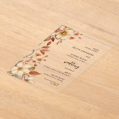 Boho Fleur sauvage Terracotta Faire-part de mariag (Poser)