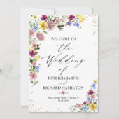 Boho Fleur sauvage Wedding Programme (Devant)