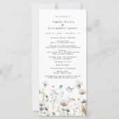 Boho Fleur sauvage Wedding Programme Ordre Des Évé (Devant)