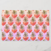 Boho fleurit coeur coloré papeterie personnalisée (Dos)