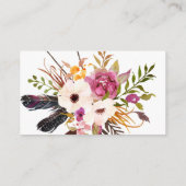 Boho fleurs baby showers cartes de tombola (Dos)