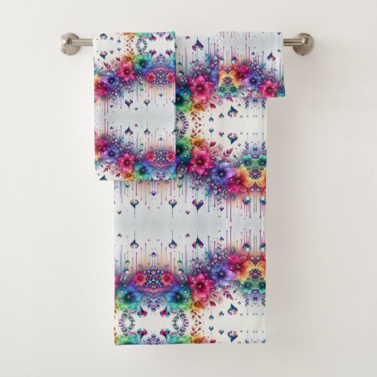 Boho Fleurs Blanches Arc-en-Ciel (En situation)