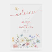 Boho fleurs sauvages accueil mariage (Recto)