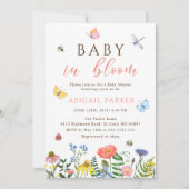 Boho Fleurs sauvages Bee Baby shower Invitation (Devant)