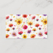 Boho Fleurs sauvages Combien de baisers carte de j (Dos)