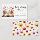 Boho Fleurs sauvages Combien de baisers carte de j (Devant / Derrière)