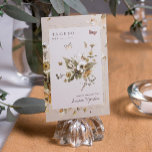 Boho Fleurs sauvages d'automne | MARIAGE<br><div class="desc">Les numéros de table rehaussent le look de votre tablescape et mettent la touche finale sur votre journée spéciale. Impression de texte personnalisée des noms ou numéros de vos tables. Pelouse séchée rustique, feuille et fleurs sauvages vintages séchés. Les feuilles verts Sage, les accents de cuivre rouille et les tons...</div>