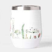 Boho Fleurs sauvages Nom personnalisé Monogramme (Arrière)