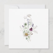 Boho Fleurs sauvages Wreath Invitation de la douch (Dos)