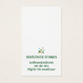 BOHO Fleurs SOLEIL Élevant Bijoux Carte d'affichag (Dos)