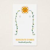 BOHO Fleurs SOLEIL Élevant Bijoux Carte d'affichag (Devant)