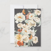 Boho Fleurs Sombres | RSVP de Mariage (Dos)