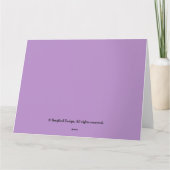 Boho fleurs violet carte tendance pour mère maman (Dos)