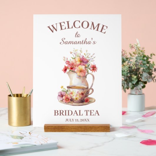Boho Flora Terracotta Bridal Shower Tea (Mariage)