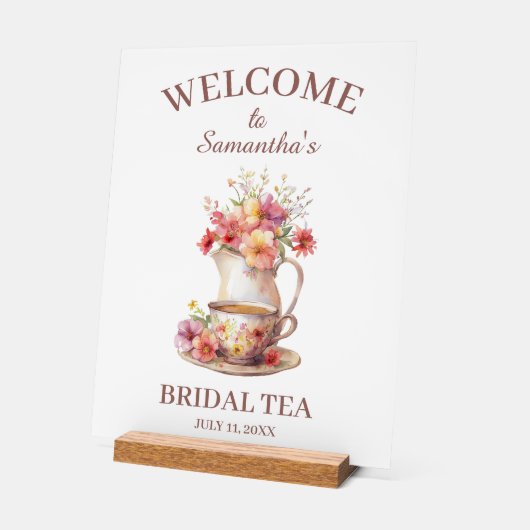 Boho Flora Terracotta Bridal Shower Tea (Angle)