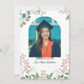Boho Floral2 College Graduation Aankondiging (Voorkant)