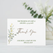 Boho Floral 3,5-inch x 5-inch flatpanel - Hartelij Bedankkaart (Staand voorkant)