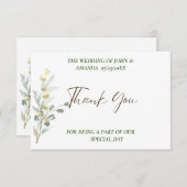 Boho Floral 3,5-inch x 5-inch flatpanel - Hartelij Bedankkaart (Voorkant / Achterkant)