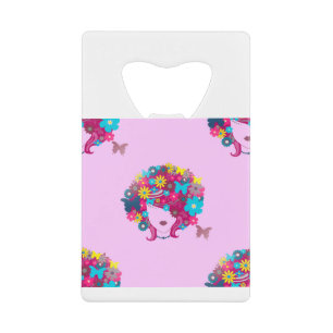 boho floral afro kredietkaart flessenopener